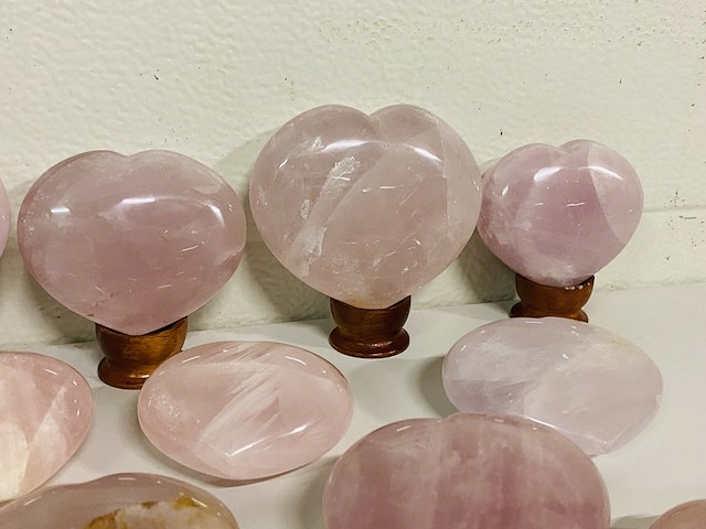 Ca. 11x rozenkwarts harten - afbeelding 3 van  4