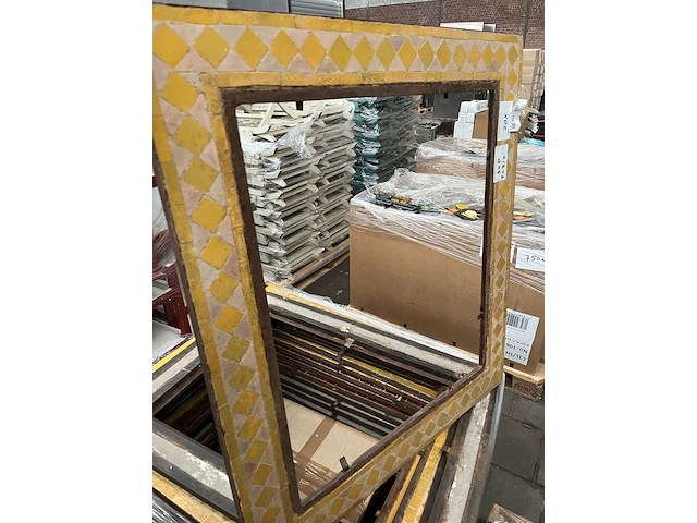 Ca. 11x stenen mozaïek frame 70x90 cm - afbeelding 1 van  6