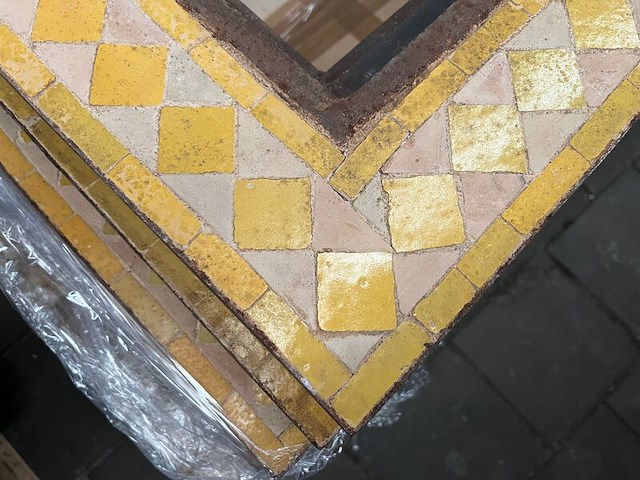 Ca. 11x stenen mozaïek frame 70x90 cm - afbeelding 5 van  6