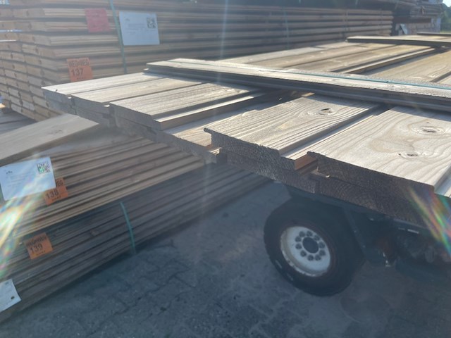 Ca. 11x thermo vuren shiplap, 20x142mm, lengte 420cm - afbeelding 3 van  3