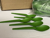 Ca. 12000x plantware composteerbare koffie lepels, groen - afbeelding 4 van  5