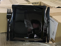 Ca. 1200x luxe party evenementborden met bestek, zwart - afbeelding 2 van  3