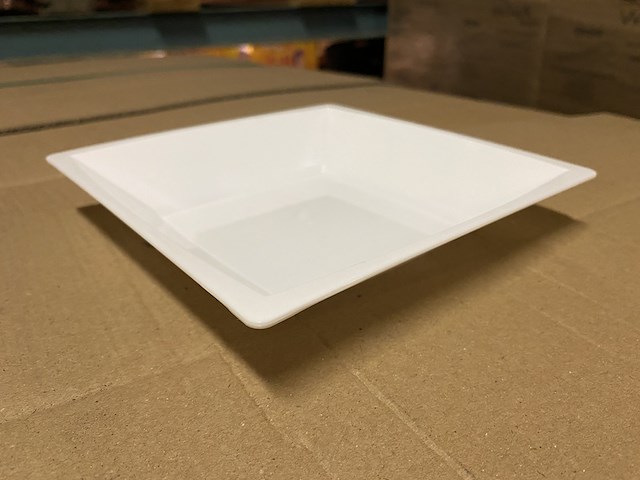 Ca. 1200x vierkante dinerborden, serveerborden, grillborden, wit - afbeelding 3 van  3