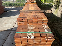 Ca. 120x angelim pedra beschoeiingsplanken, 20x150mm, lengte 36/350cm, 84/400cm