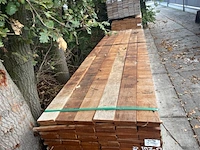 Ca. 120x angelim pedra beschoeiingsplanken, 20x150mm, lengte 36/350cm, 84/400cm