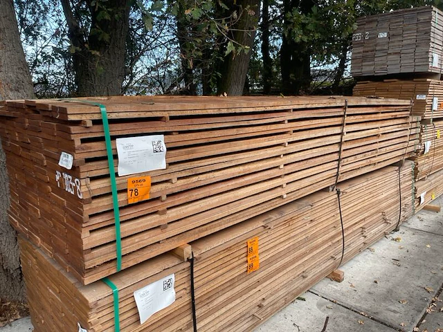Ca. 120x angelim pedra beschoeiingsplanken, 20x150mm, lengte 36/350cm, 84/400cm - afbeelding 3 van  3