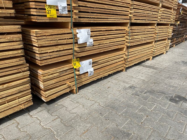 Ca. 120x douglas planken fijnbezaagd, 18x200mm, lengte 400cm - afbeelding 4 van  4