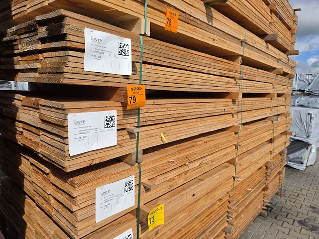 Ca. 120x douglas planken fijnbezaagd, 18x200mm, lengte 400cm - afbeelding 4 van  4
