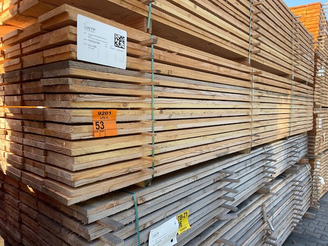 Ca. 120x douglas planken fijnbezaagd, 22x200mm, lengte 400cm - afbeelding 4 van  4