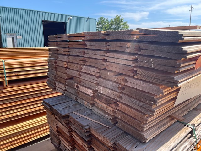 Ca. 120x douglas wisselsponning, 18x190mm, lengte 400cm - afbeelding 3 van  3