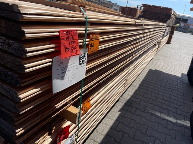 Ca. 120x douglas wisselsponning, 18x190mm, lengte 500cm - afbeelding 2 van  3