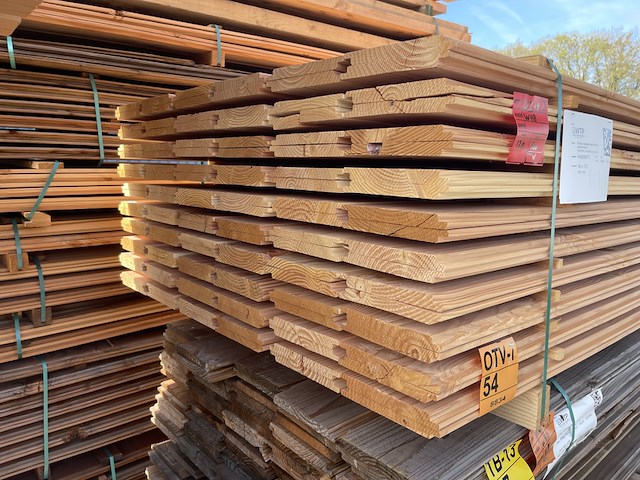 Ca. 120x douglas wisselsponning/halfhoutsrabat, 18x190mm, lengte 500cm - afbeelding 3 van  3