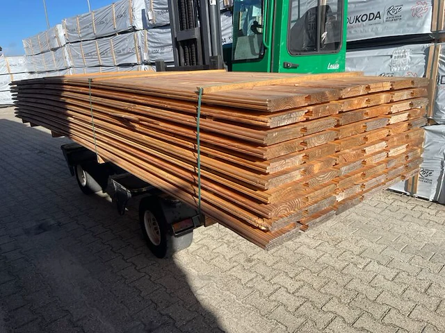 Ca. 120x douglas wisselsponning/halfhoutsrabat, 18x190mm, lengte 500cm - afbeelding 2 van  3