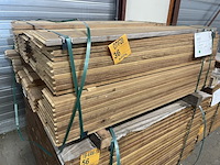 Ca. 120x guyana teak buitenparket (kopse veer & groef), 21x145mm, lengte 125cm - afbeelding 2 van  3