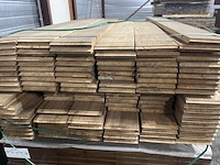 Ca. 120x guyana teak buitenparket (kopse veer & groef), 21x145mm, lengte 125cm - afbeelding 3 van  3