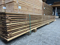 Ca. 120x guyana teak planken geschaafd, 16x90mm, lengte 450cm - afbeelding 3 van  3