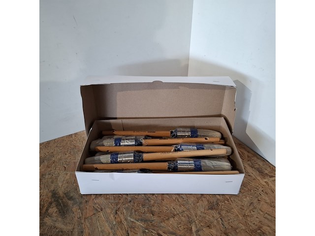 Ca. 120x kwasten maat 16, anza, wit - afbeelding 2 van  5