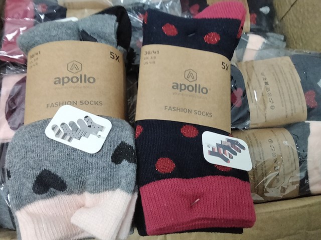 Ca. 120x paar dames sokken, apollo, diverse kleuren - afbeelding 2 van  4