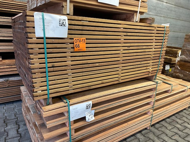 Ca. 121x guyana ipé planken geschaafd, 25x140mm, lengte 155cm - afbeelding 6 van  6