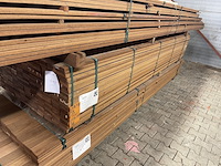 Ca. 121x guyana teak planken geschaafd, 21x90mm, lengte 335cm - afbeelding 4 van  4