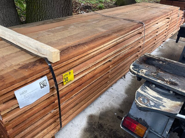 Ca. 124x angelim pedra beschoeiingsplanken, 20x150mm, lengte 32/400cm, 38/450cm, 50/500cm, 4/550cm - afbeelding 2 van  3