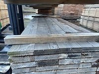 Ca. 124x douglas planken fijnbezaagd, 22x200mm, lengte 500cm - afbeelding 1 van  3