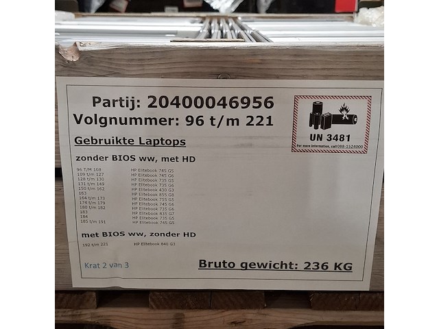 Ca. 125x laptop, hp, o.a. elitebook 745 - afbeelding 9 van  17