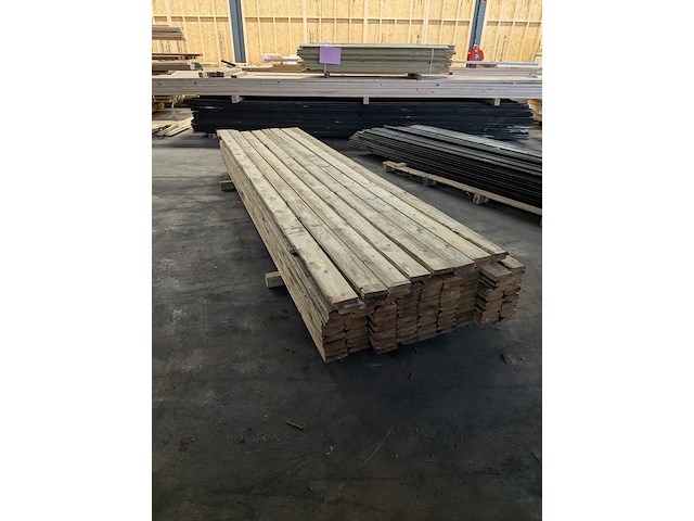 Ca. 125x vuren plank ruw - afbeelding 2 van  7
