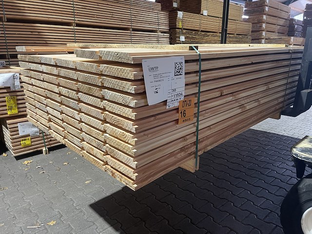 Ca. 126x douglas zweeds rabat, 21x190mm, lengte 400cm - afbeelding 4 van  4