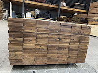 Ca. 126x guyana teak planken geschaafd, 25x140mm, lengte 155cm - afbeelding 3 van  4