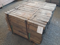 Ca. 126x hardhouten paal, 5 x 5 x 75 cm