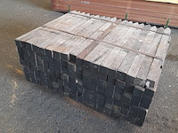 Ca. 126x hardhouten paal, 5 x 5 x 75 cm - afbeelding 4 van  4