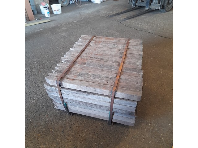 Ca. 126x hardhouten paal, 5 x 5 x 75 cm - afbeelding 2 van  3