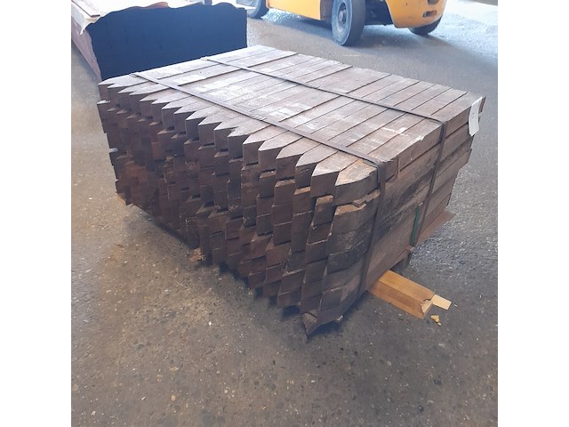 Ca. 126x hardhouten paal, 5 x 5 x 75 cm - afbeelding 3 van  3