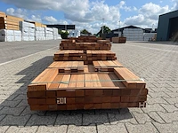 Ca. 128x angelim pedra onderliggers geschaafd, 45x68mm, lengte 21/150cm, 32/250cm, 25/300cm, 7/350cm, 43/400cm - afbeelding 3 van  3