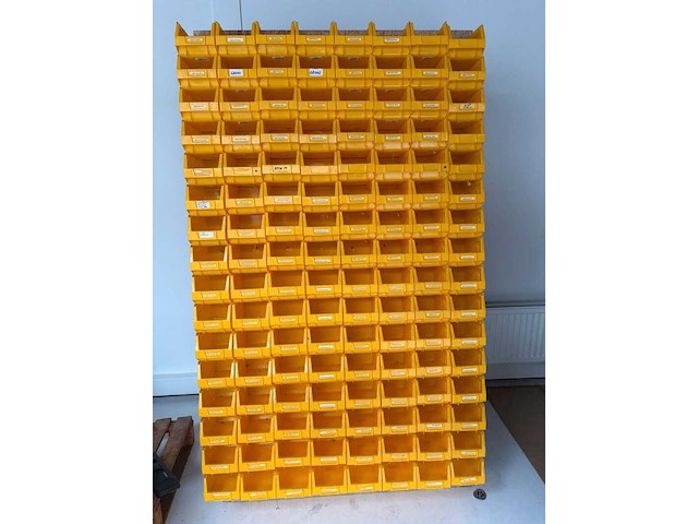 Ca. 128x magazijnbakken met grijp opening, geel - afbeelding 1 van  3