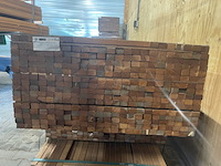 Ca. 129x guyana teak planken geschaafd, 27x40mm, lengte 395cm - afbeelding 3 van  3
