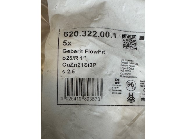 Ca. 129x perskoppeling, geberit, flowfit - afbeelding 7 van  7