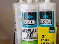 Ca. 12x acrylaat kit, bison, 300 ml, wit - afbeelding 2 van  4