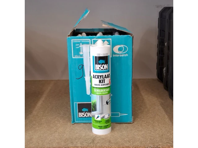 Ca. 12x acrylaat kit / schilderskit, bison, 300 ml, wit - afbeelding 1 van  4