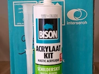 Ca. 12x acrylaat kit / schilderskit, bison, 300 ml, wit - afbeelding 2 van  4
