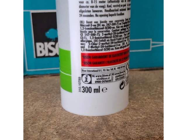 Ca. 12x acrylaat kit / schilderskit, bison, 300 ml, wit - afbeelding 3 van  4