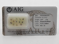 Ca. 12x briljant geslepen diamant, totaal 1,07 karaats (si2-piqu#)