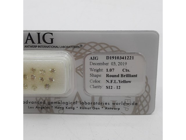 Ca. 12x briljant geslepen diamant, totaal 1,07 karaats (si2-piqu#) - afbeelding 3 van  9
