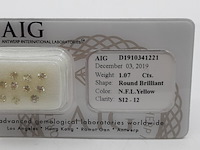 Ca. 12x briljant geslepen diamant, totaal 1,07 karaats (si2-piqu#) - afbeelding 3 van  9