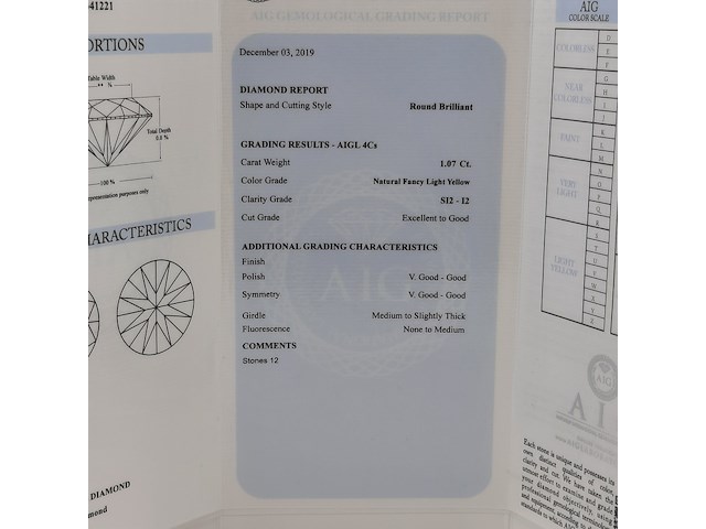 Ca. 12x briljant geslepen diamant, totaal 1,07 karaats (si2-piqu#) - afbeelding 6 van  9