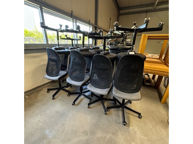 Ca. 12x bureaustoel, ikea, flintan, zwart/antraciet - afbeelding 2 van  5