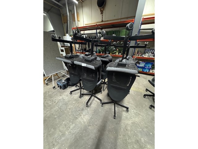 Ca. 12x bureaustoel ikea, flintan, zwart/grijs - afbeelding 9 van  9