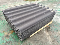 Ca. 12x ca. 2.500 m² nt-markering asbestvrije vezelcement golfplaten / dakplaten, donkergrijs