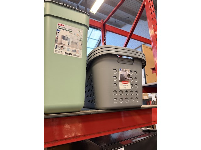 Ca. 12x curver opbergbakken, wasmanden en prullenbakken - afbeelding 6 van  6